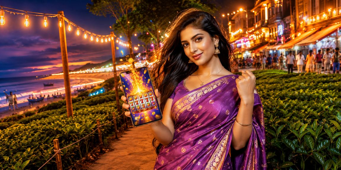 কক্সবাজারে চা বাগানে বসে স্লট গেম খেলছেন একজন খেলোয়াড়